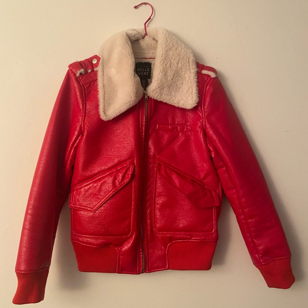 Bright red bomber